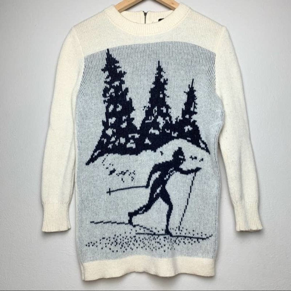 J. Crew Nordic Winter Skiing Alps Alpine Sweater